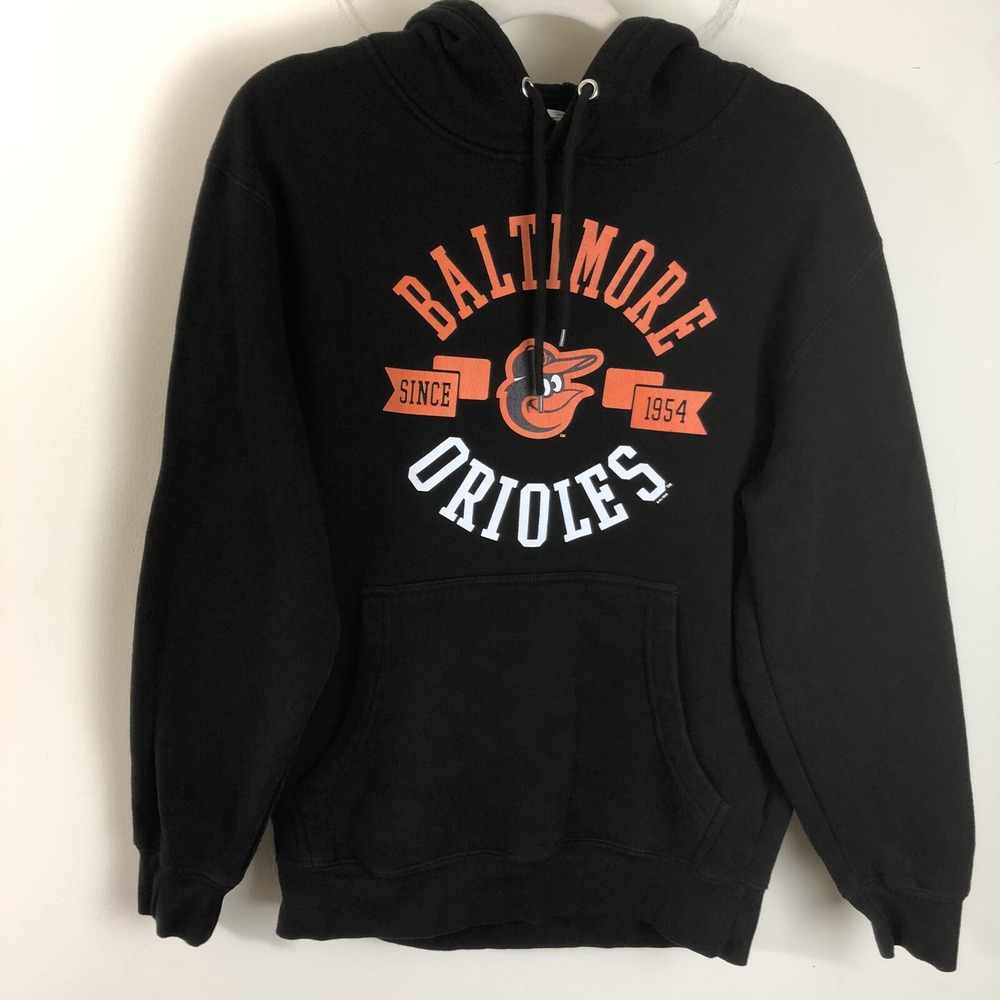 Baltimore Orioles G-III 4Her by Carl Banks Sweatshirt Hoodie Women's Sz M Black